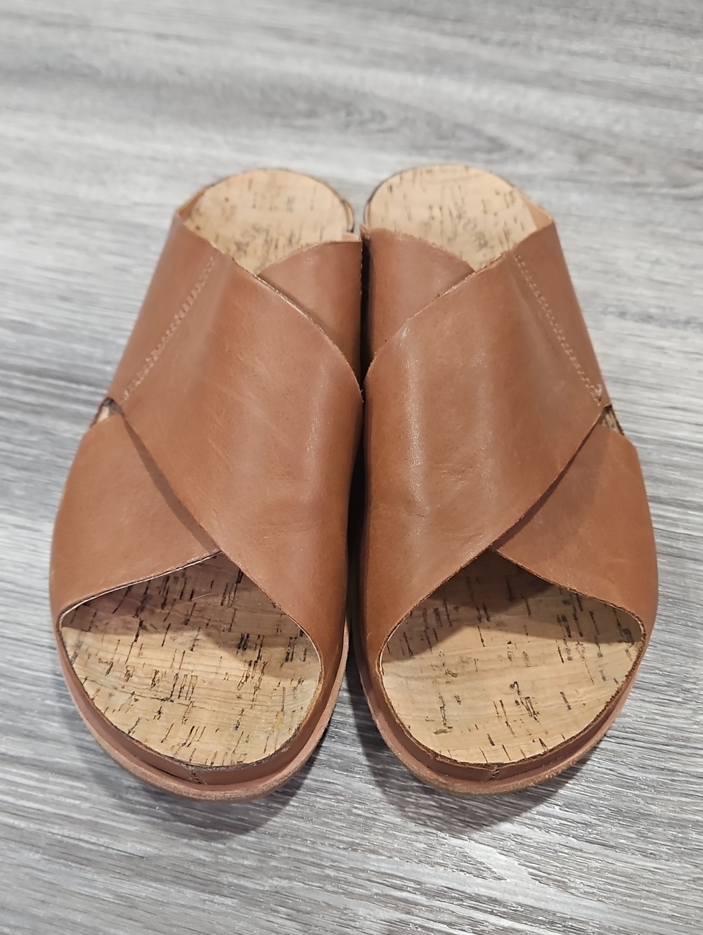 Kork-Ease Tutsi Cross Band Brown Iconic Comfort Fresh Twist Sandal Size 9 - Picture 2 of 6